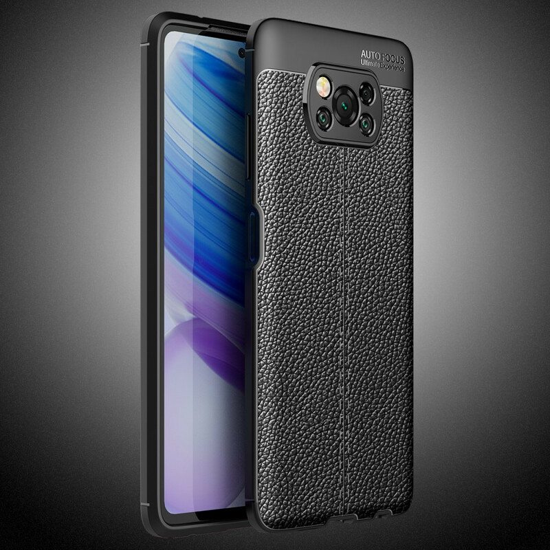 Kuori Poco X3 / X3 Pro / X3 NFC Kaksilinjainen Litsi-nahkaefekti