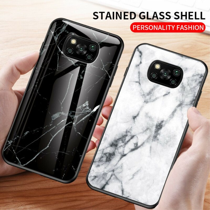 Kuori Poco X3 / X3 Pro / X3 NFC Marmorivärit Karkaistu Lasi