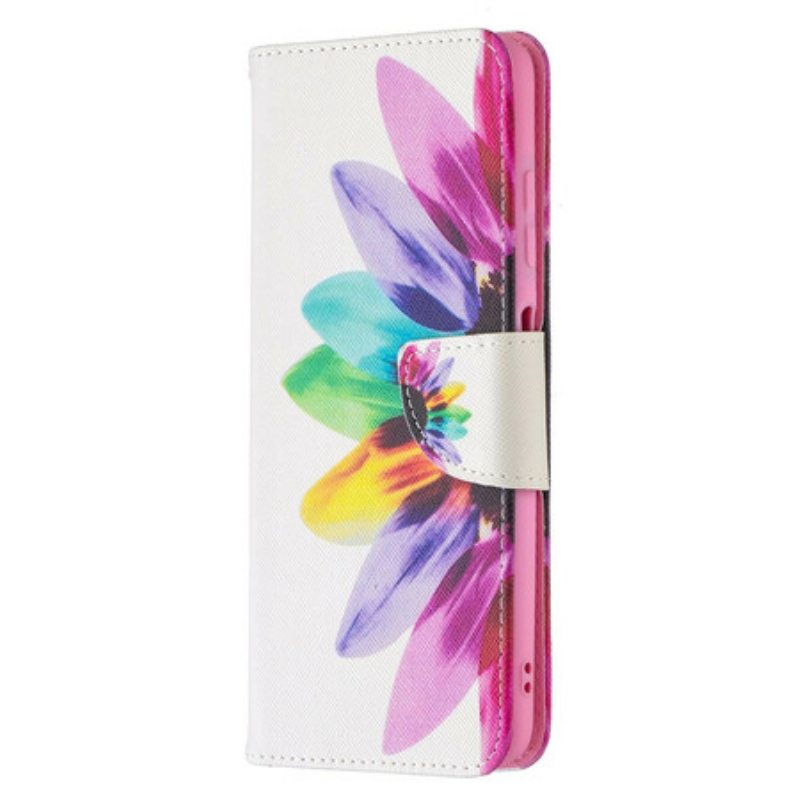 Nahkakotelo Poco X3 / X3 Pro / X3 NFC Akvarelli Kukka