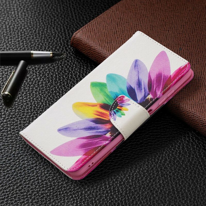 Nahkakotelo Poco X3 / X3 Pro / X3 NFC Akvarelli Kukka