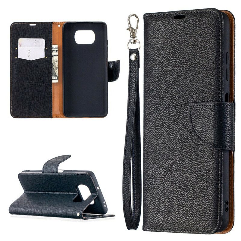 Nahkakotelo Poco X3 / X3 Pro / X3 NFC Kotelot Flip Litsi Rabat Oblique