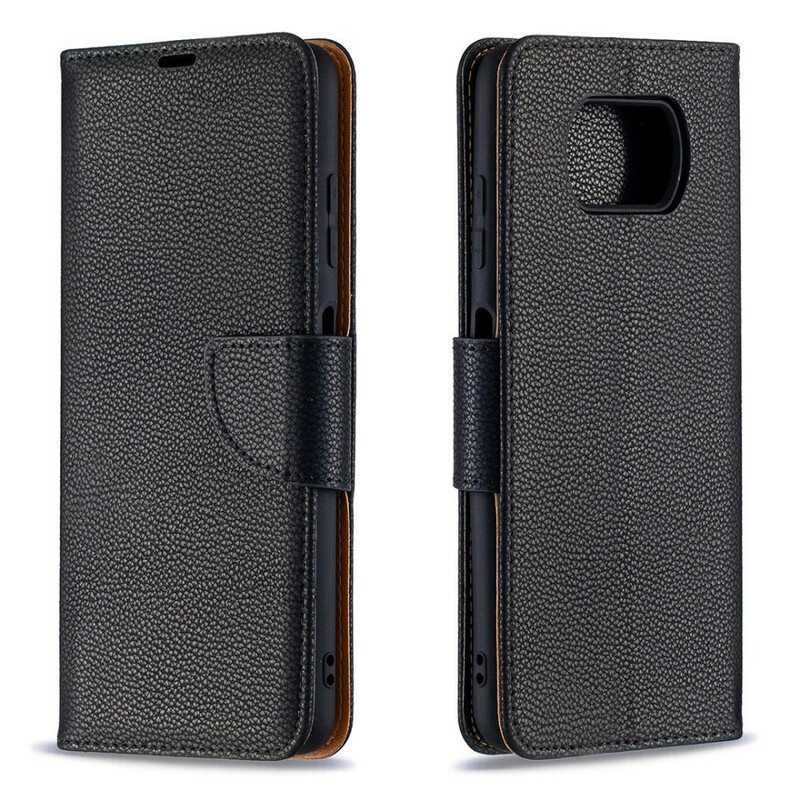 Nahkakotelo Poco X3 / X3 Pro / X3 NFC Kotelot Flip Litsi Rabat Oblique