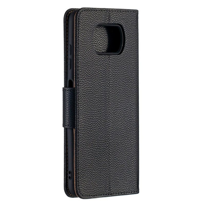 Nahkakotelo Poco X3 / X3 Pro / X3 NFC Kotelot Flip Litsi Rabat Oblique