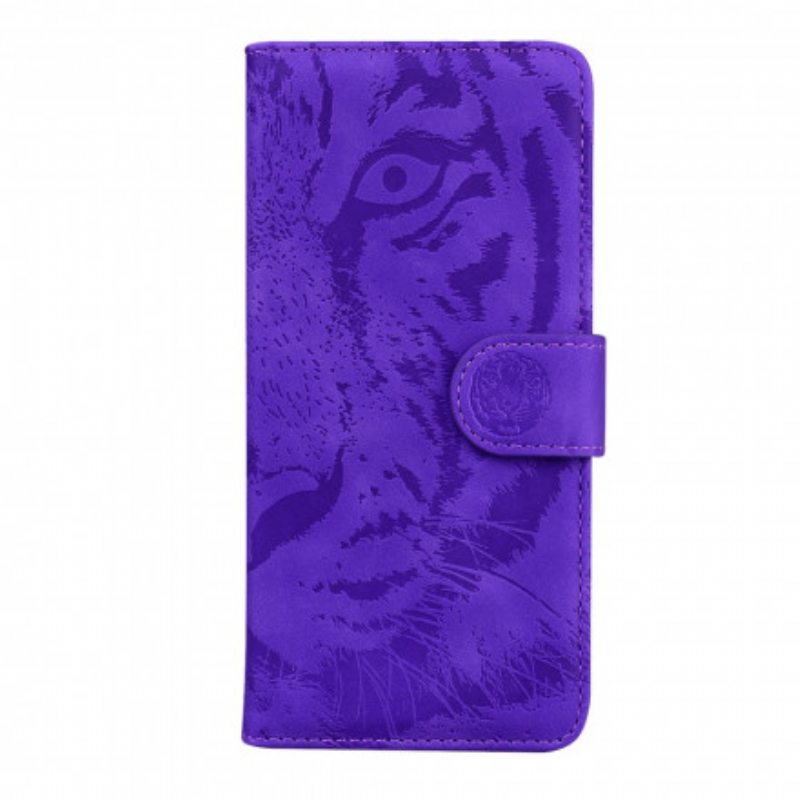 Nahkakotelo Poco X3 / X3 Pro / X3 NFC Tiger-kasvoprintti