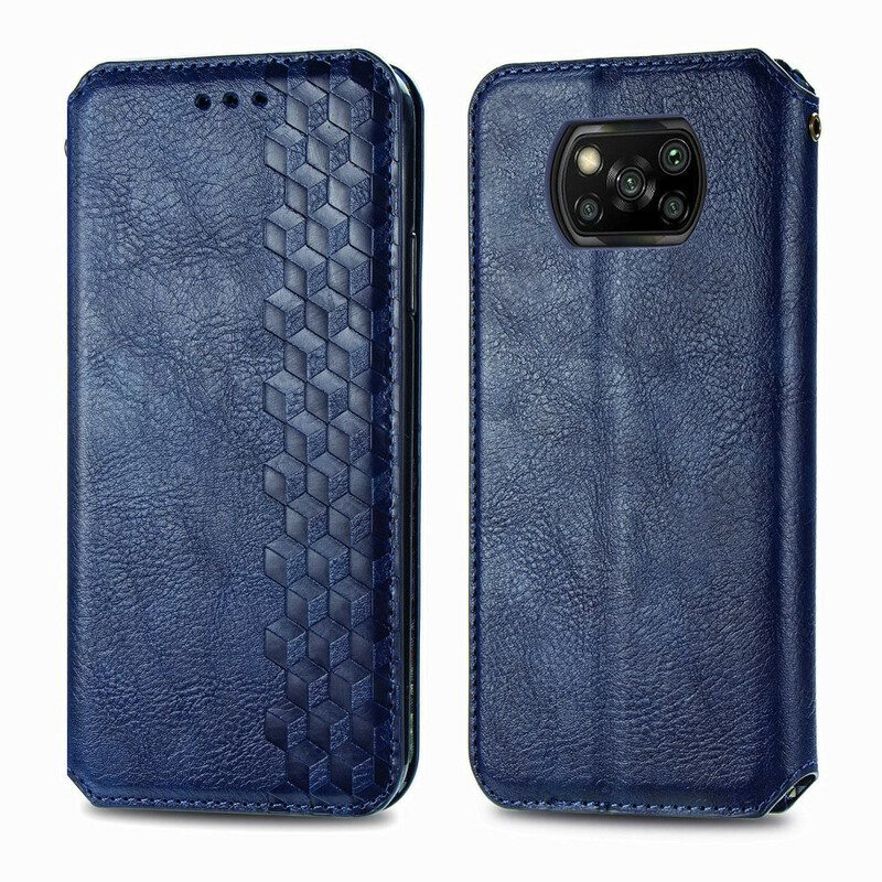 Puhelinkuoret Poco X3 / X3 Pro / X3 NFC Kotelot Flip Nahkaefekti Diamond Texture