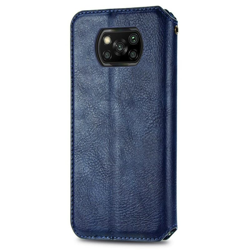Puhelinkuoret Poco X3 / X3 Pro / X3 NFC Kotelot Flip Nahkaefekti Diamond Texture