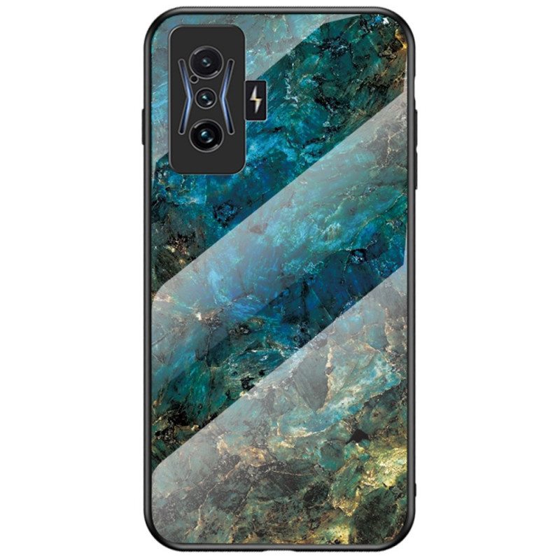 Case Poco F4 GT Marmori Karkaistu Lasi