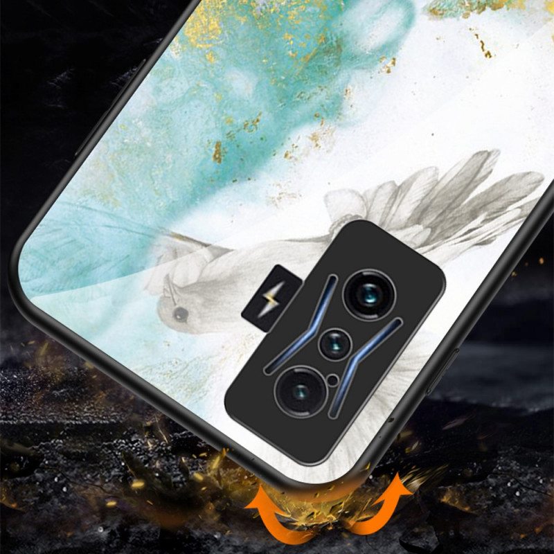 Case Poco F4 GT Marmori Karkaistu Lasi