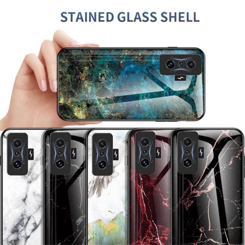 Case Poco F4 GT Marmori Karkaistu Lasi