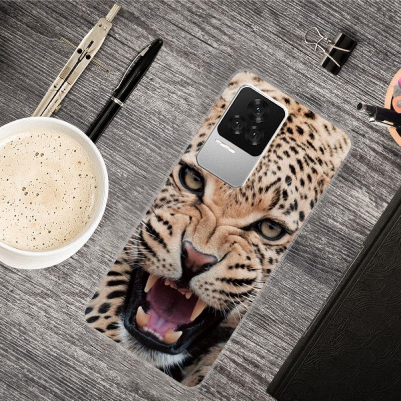 Kuori Poco F4 Silikoni Leopard