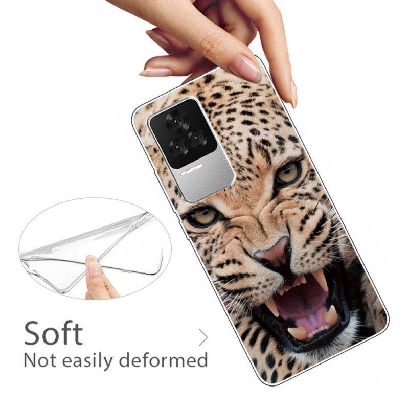 Kuori Poco F4 Silikoni Leopard