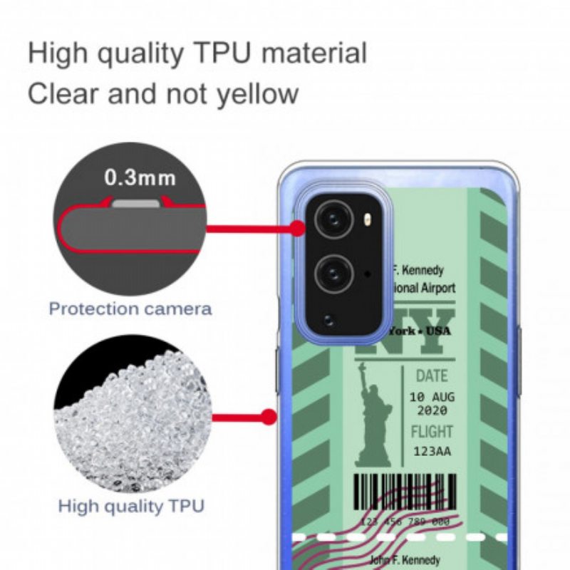 Kuori OnePlus 9 Pro Boarding Pass New Yorkiin