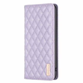 Nahkakotelo Poco C75 Tikattu Binfen Color Suojakuori