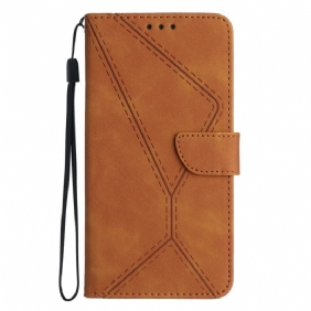 Nahkakotelo Poco C75 Viivat Ja Raidat