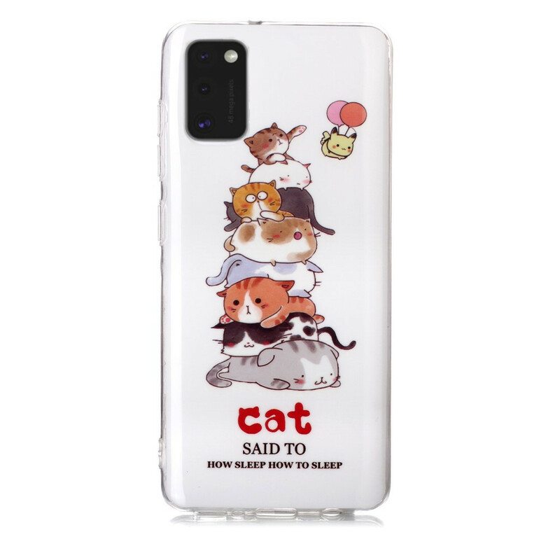 Case Samsung Galaxy A41 Fluoresoivat Kissat