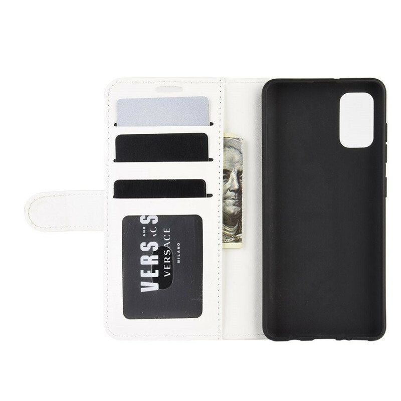 Flip Case Samsung Galaxy A41 Hieno Nahkaefekti