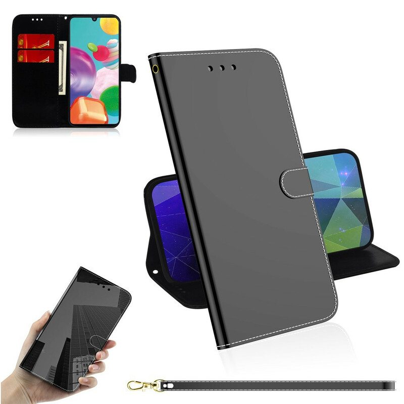 Kotelot Samsung Galaxy A41 Keinonahkainen Peilin Kansi