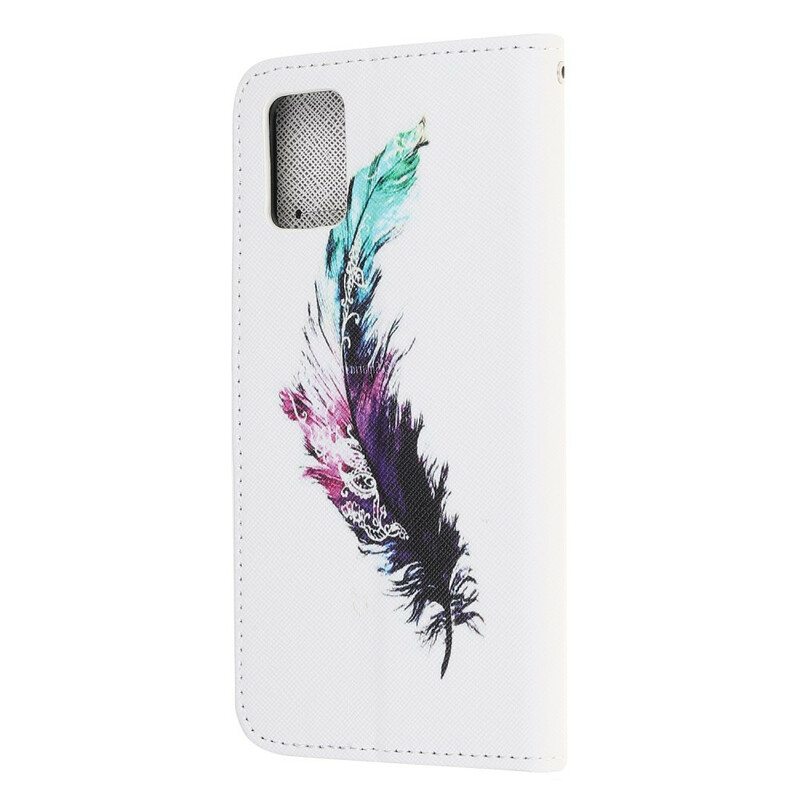 Kotelot Samsung Galaxy A41 Suojaketju Kuori Sulka Kaulanauhalla