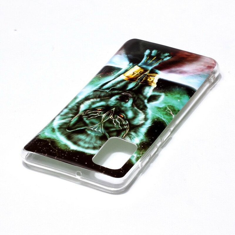 Kuori Samsung Galaxy A41 Fluoresoiva Wolf-sarja