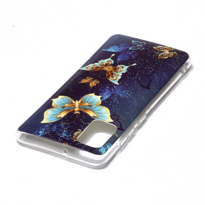 Kuori Samsung Galaxy A41 Fluoresoivat Perhoset -sarja