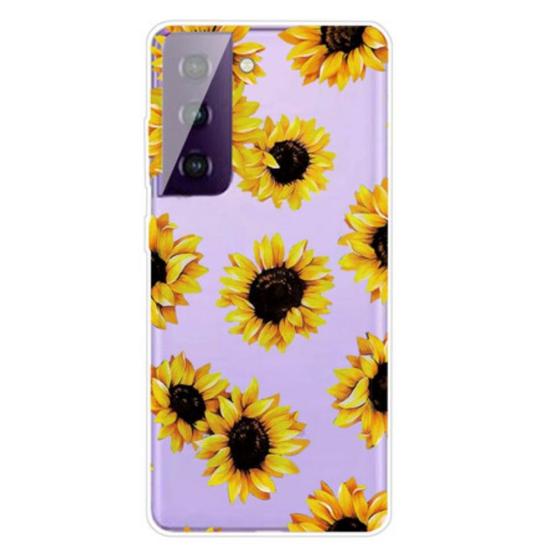 Case Samsung Galaxy S21 5G Auringonkukat