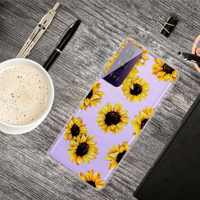 Case Samsung Galaxy S21 5G Auringonkukat