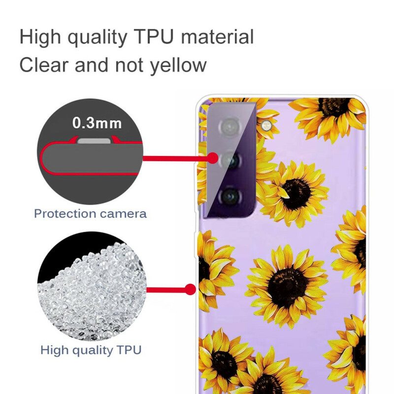 Case Samsung Galaxy S21 5G Auringonkukat