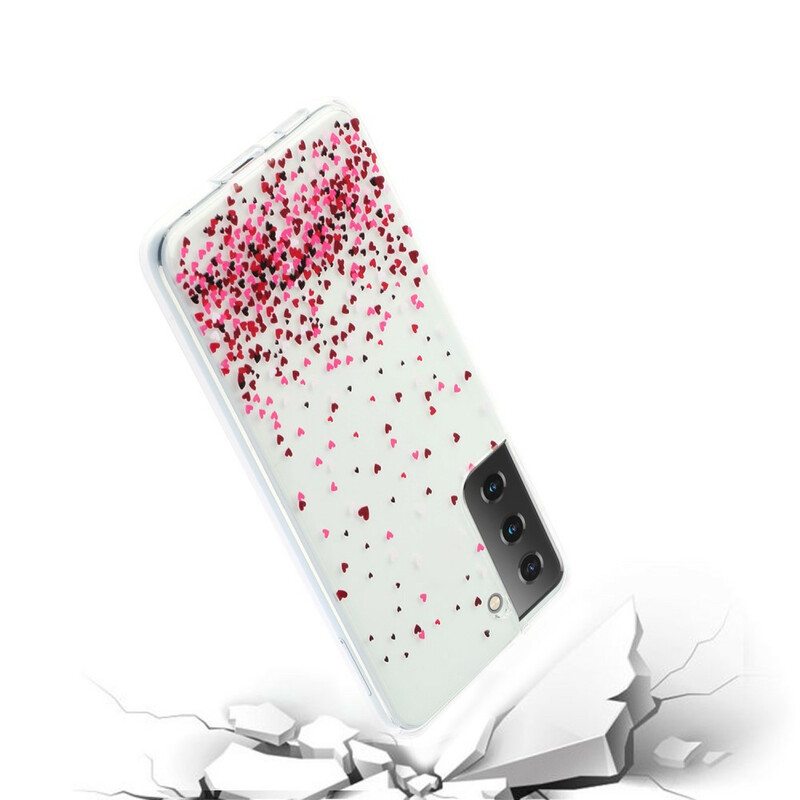 Case Samsung Galaxy S21 5G Saumaton Useita Sydämiä