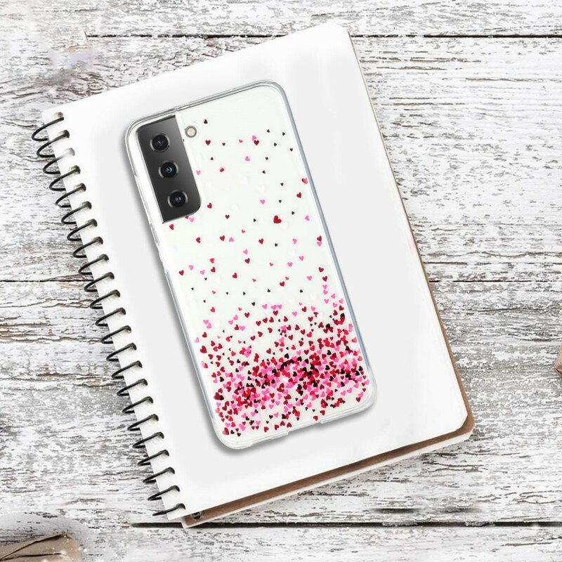Case Samsung Galaxy S21 5G Saumaton Useita Sydämiä