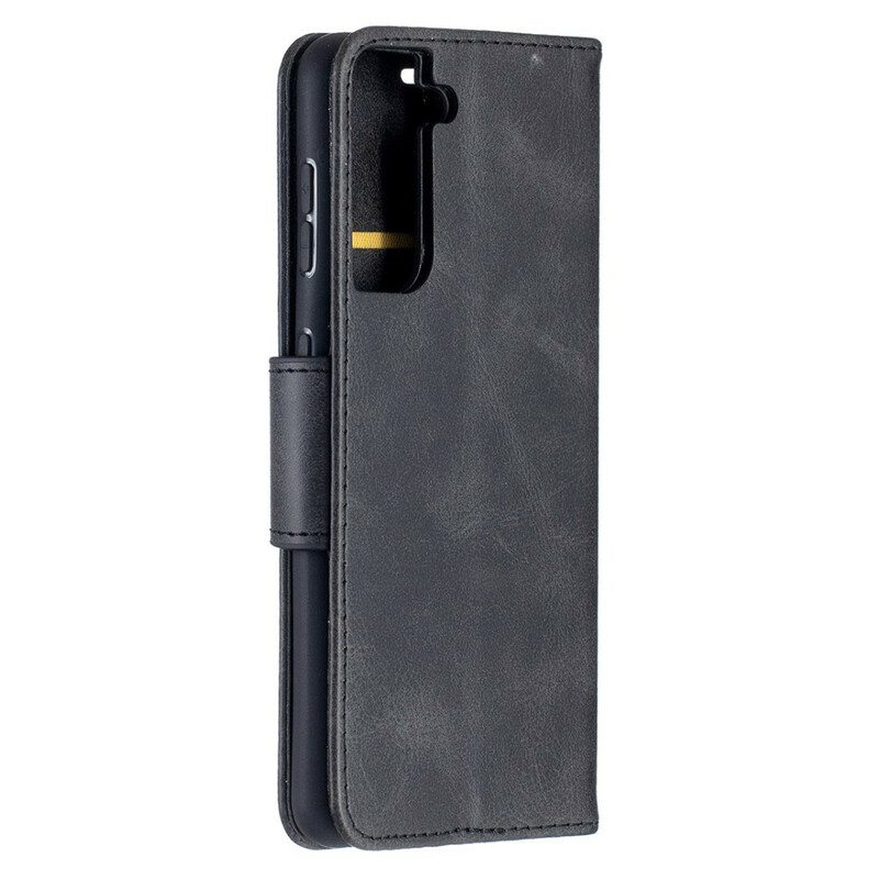 Flip Case Samsung Galaxy S21 5G Kotelot Flip Sileä Läppä Viisto