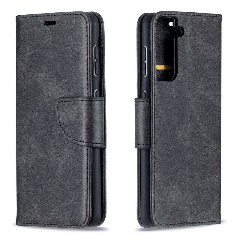 Flip Case Samsung Galaxy S21 5G Kotelot Flip Sileä Läppä Viisto