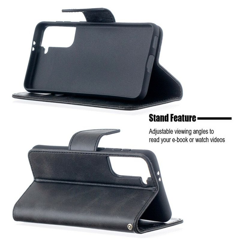 Flip Case Samsung Galaxy S21 5G Kotelot Flip Sileä Läppä Viisto