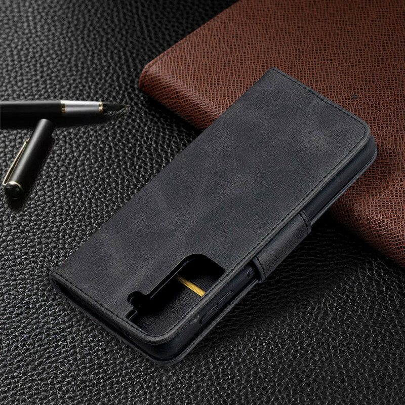 Flip Case Samsung Galaxy S21 5G Kotelot Flip Sileä Läppä Viisto