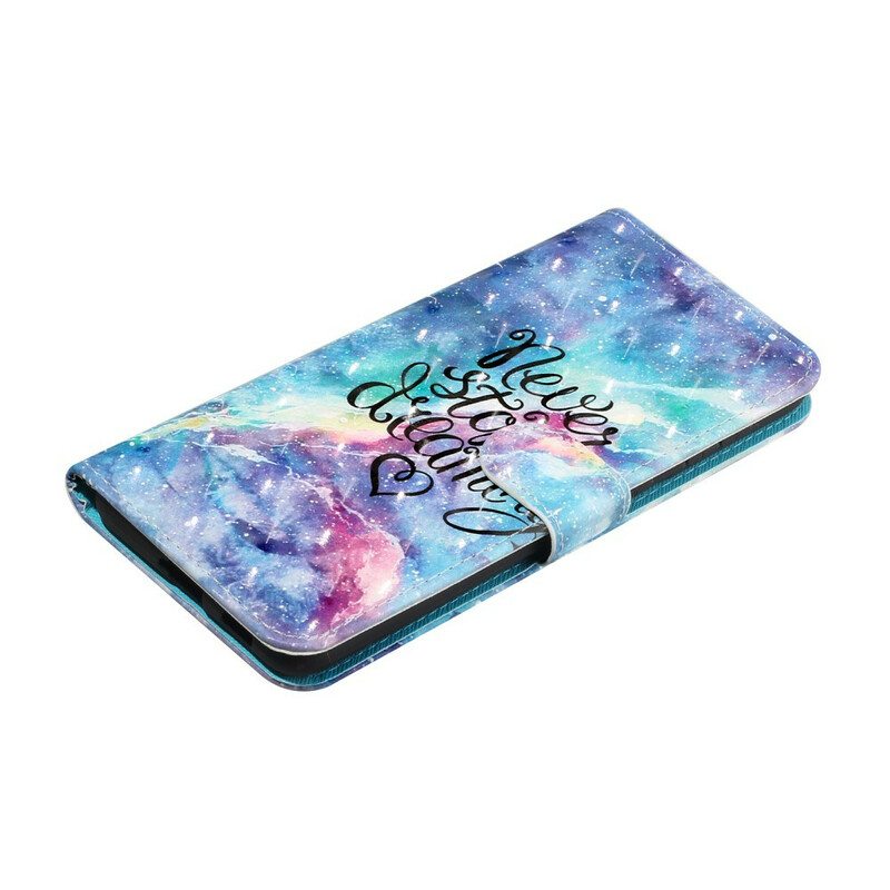 Kotelot Samsung Galaxy S21 5G Älä Koskaan Lopeta Lanyardin Kanssa