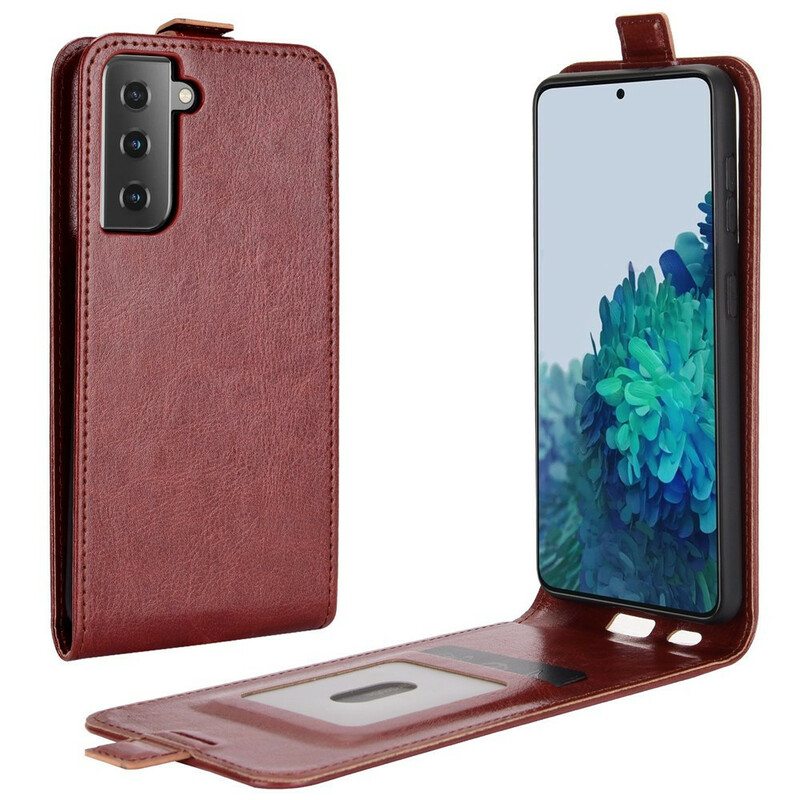 Kotelot Samsung Galaxy S21 5G Nahkatehoste Pystysuora Läppä