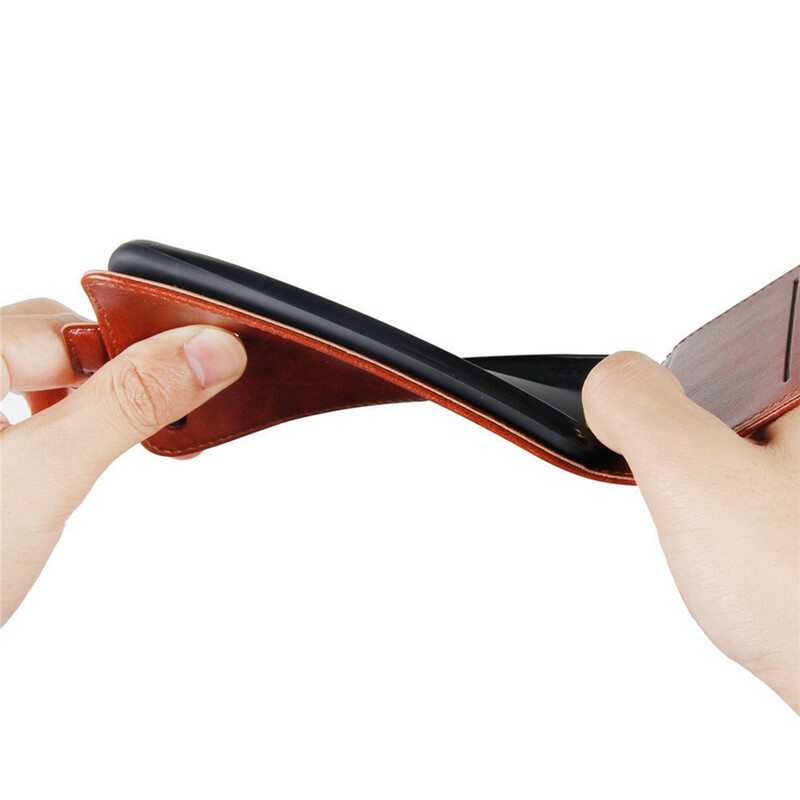 Kotelot Samsung Galaxy S21 5G Nahkatehoste Pystysuora Läppä