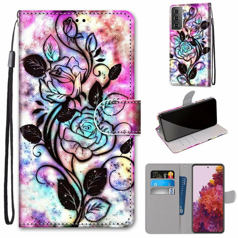 Kotelot Samsung Galaxy S21 5G Neon Kukat