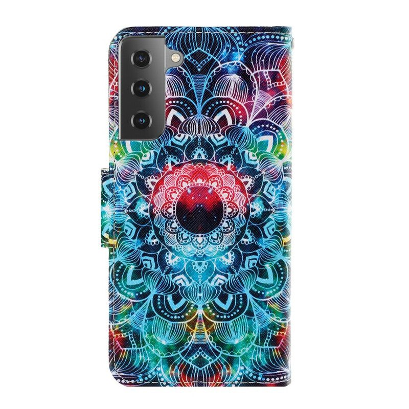Kotelot Samsung Galaxy S21 5G Suojaketju Kuori Näyttävä Strappy Mandala