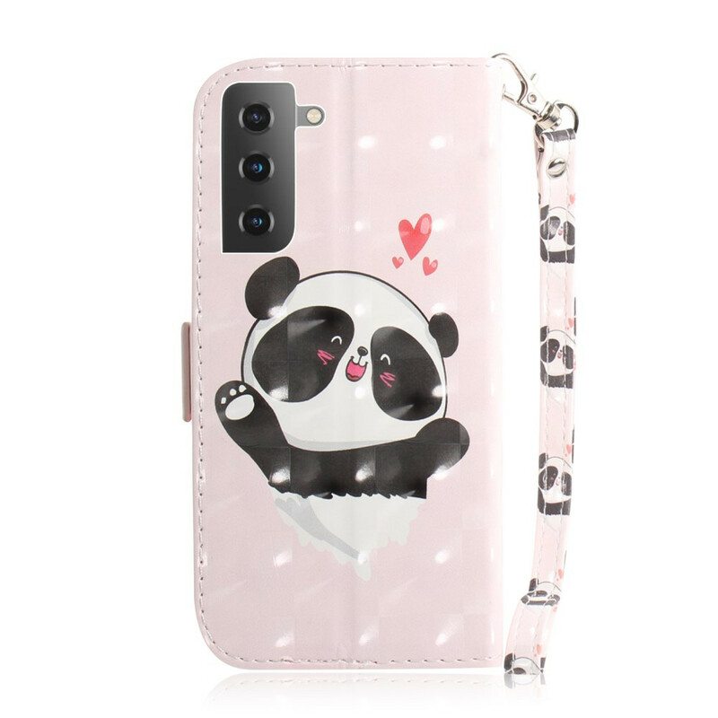 Kotelot Samsung Galaxy S21 5G Suojaketju Kuori Strappy Panda