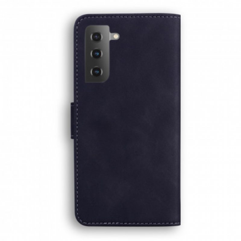 Kotelot Samsung Galaxy S21 5G Yksivärinen Nahkaefekti