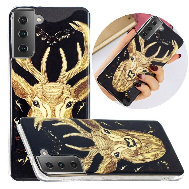 Kuori Samsung Galaxy S21 5G Fluoresoiva Majestic Deer