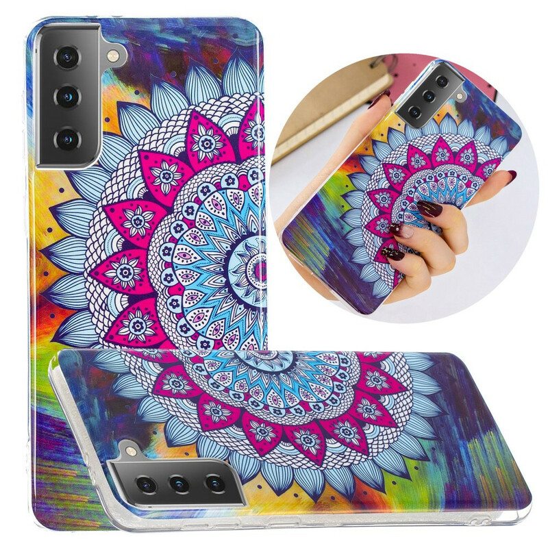 Kuori Samsung Galaxy S21 5G Fluoresoiva Värillinen Mandala