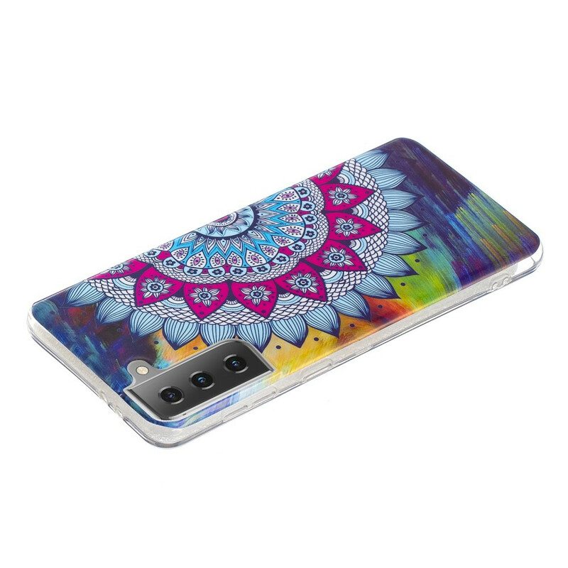 Kuori Samsung Galaxy S21 5G Fluoresoiva Värillinen Mandala
