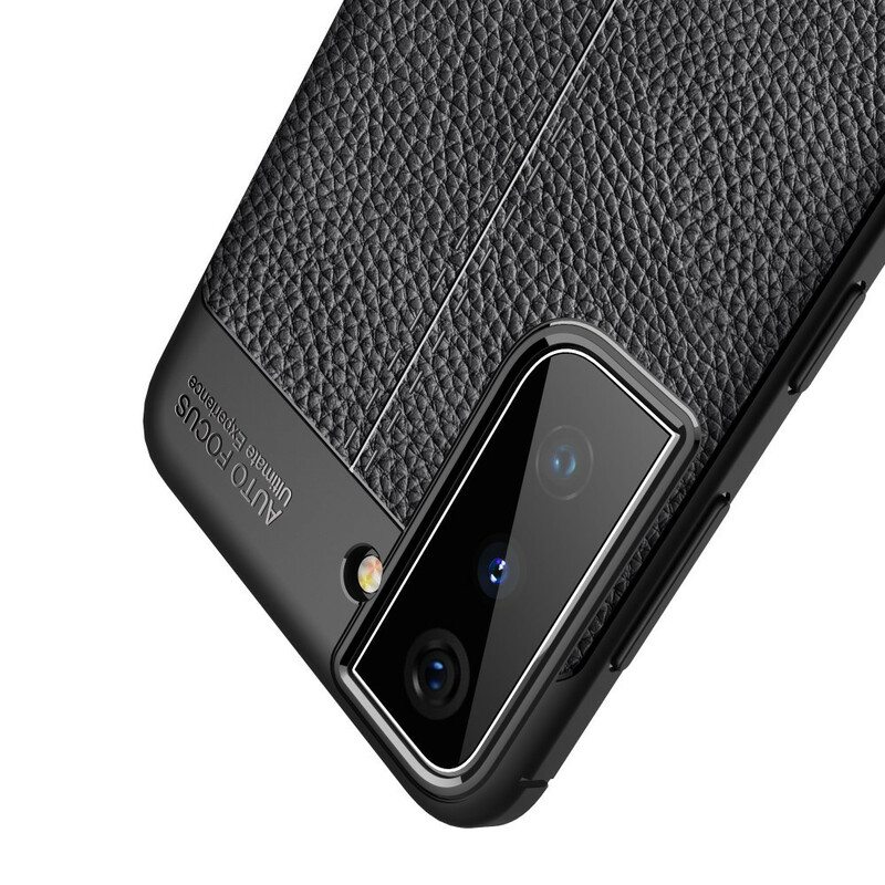 Kuori Samsung Galaxy S21 5G Kaksilinjainen Litsi-nahkaefekti