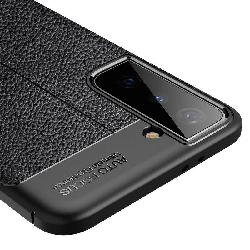 Kuori Samsung Galaxy S21 5G Kaksilinjainen Litsi-nahkaefekti