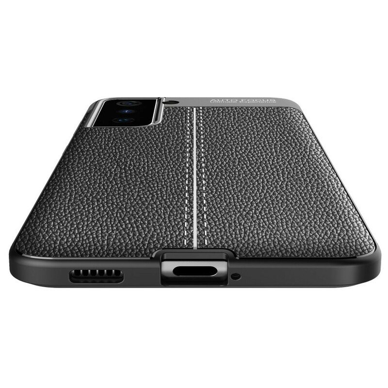 Kuori Samsung Galaxy S21 5G Kaksilinjainen Litsi-nahkaefekti