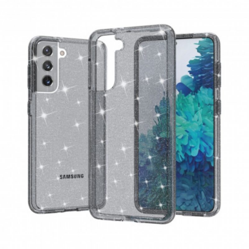 Kuori Samsung Galaxy S21 5G Läpinäkyvät Paljetit