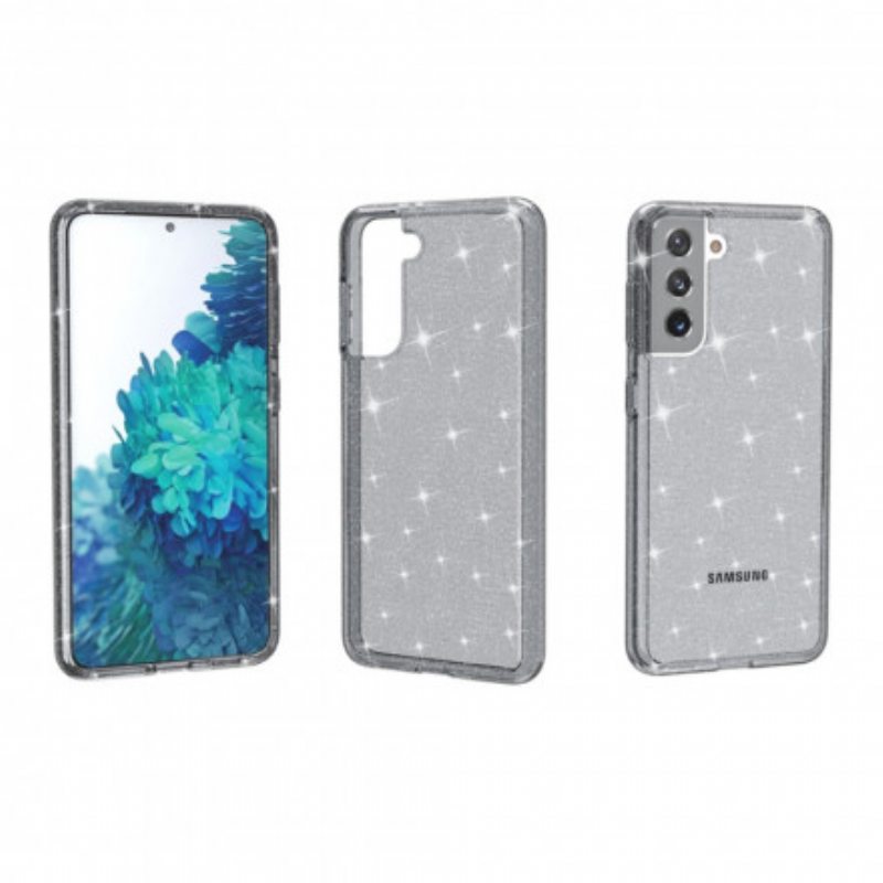 Kuori Samsung Galaxy S21 5G Läpinäkyvät Paljetit