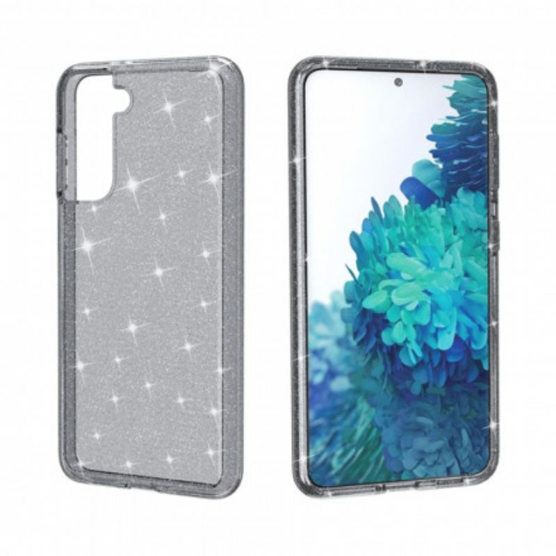 Kuori Samsung Galaxy S21 5G Läpinäkyvät Paljetit