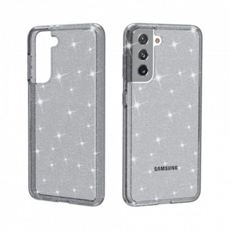 Kuori Samsung Galaxy S21 5G Läpinäkyvät Paljetit